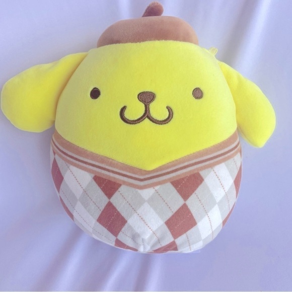 7"  Squishmallows Hello Kitty Plaid Pompompurin - Picture 3 of 8